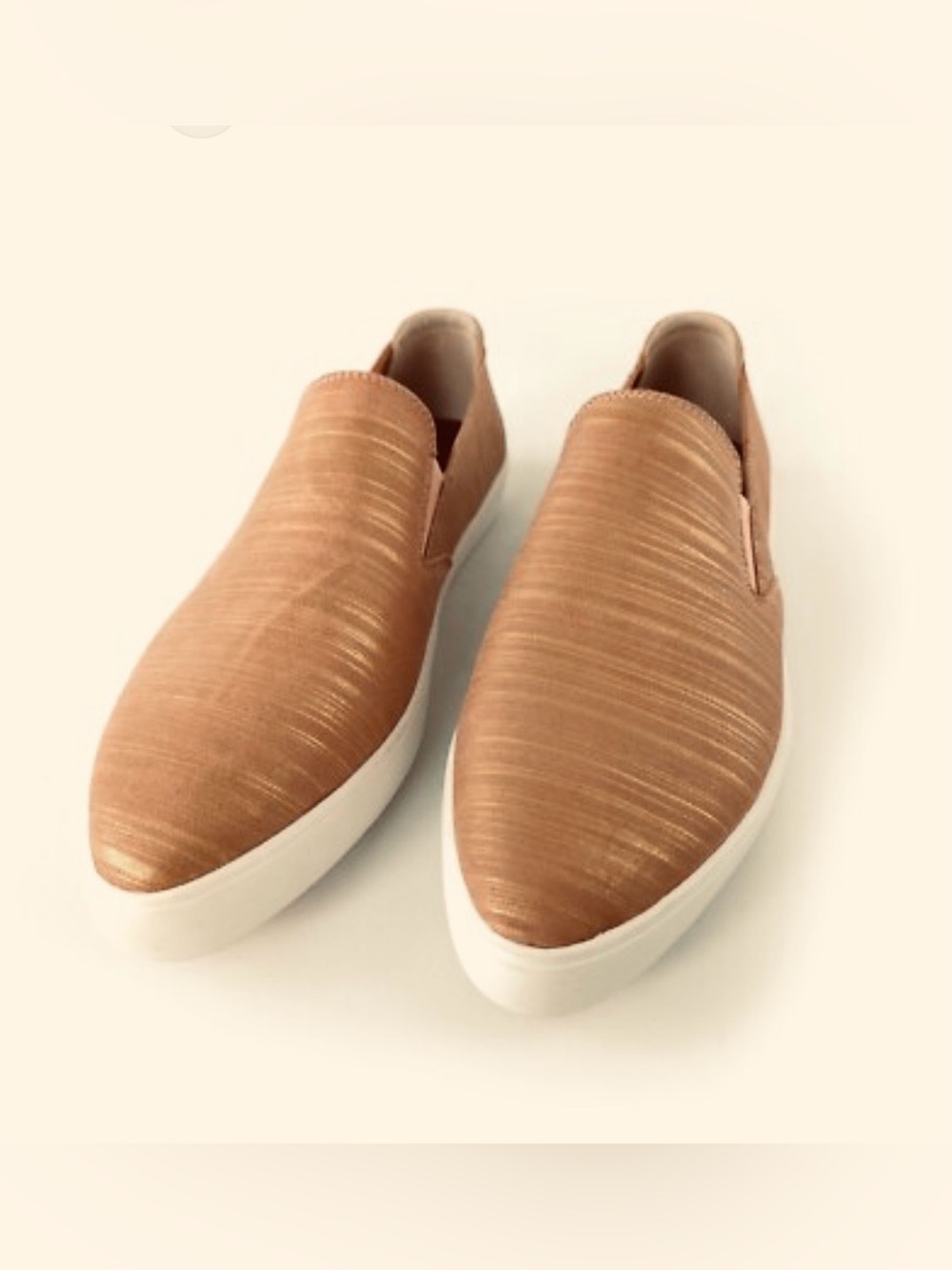 Mark Nason Los Angeles “On Point Holiday”Metallic Slip-On Loafers w/Gold Sheen